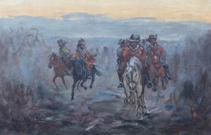 Wacław F. Pawliszak (1866 Warszawa - 1905 tamże), Galopujący kawalerzyści