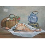 Jakub Markiel (1911 Łódź - 2008 Paryż), Martwa natura z chlebem, 1960 r.