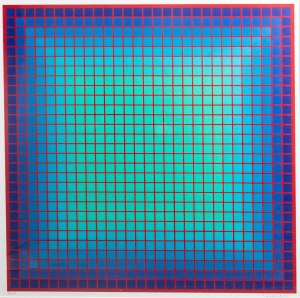 Julian Stańczak (1928 Borownica - 2017 Seven Hills), Conferring Blue