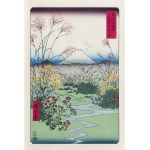 Utagawa Hiroshige (1797–1858), The Fields of Otsuki in Kai, from the series *Thirty-Six Views of Mount Fuji*, published by Adachi, Tokyo, Japan, 1976.