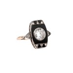 Ring with diamonds and onyx, Art Deco, Austria (Vienna), 1920s–1930s