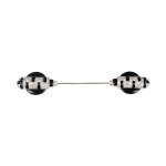 A brooch with diamonds and black enamel, Art Deco, 1920s–1930s.