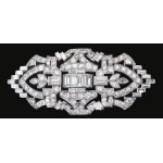 Art Deco diamond brooch, 1930s–1940s.