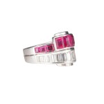 Ring with rubies and diamonds, contemporary