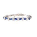 Bracelet with sapphires and diamonds, second half of the 20th century