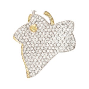 Leaf-shaped brooch, contemporary