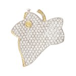 Leaf-shaped brooch, contemporary