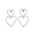Heart-shaped earrings, contemporary