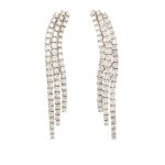 Cascading dangling earrings, contemporary
