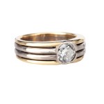 Diamond wedding band, contemporary