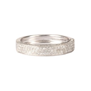 Diamond wedding band, contemporary