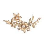 Brooch with a floral motif, first half of the 20th century