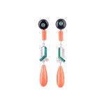 Art Deco-style earrings, second half of the 20th century