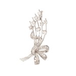 Diamond brooch in the shape of a bouquet, second half of the 20th century