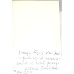 SIWIŃSKA—WAIT A MOMENT. The author’s dedication to Wanda Karczewska.