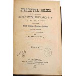 BALIŃSKI, LIPIŃSKI- STAROŻYTNA POLSKA t. I-IV [komplet w 4 wol.] wyd. 1885-6, mapa, skóra