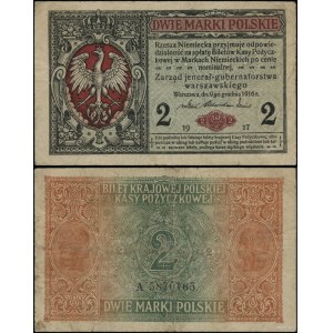 Polska, 2 marki polskie, 9.12.1916, jenerał, A