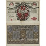 Poland, 20 Polish marks, December 9, 1916