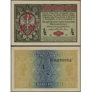 Polska, 1/2 marki polskiej, 9.12.1916, Generał, B