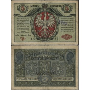 Polska, 5 marek polskich, 9.12.1916, Generał, Biletów, A