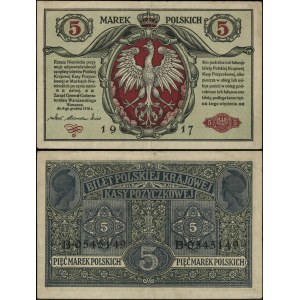 Poland, 5 Polish stamps, December 9, 1916, General, tickets, A