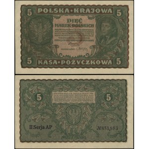 Poľsko, 5 poľských známok, 17. 5. 1919, II-AP