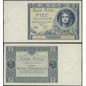 Poland, 5 zlotych, January 2, 1930, Customs Stamp