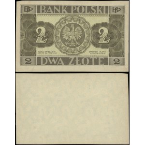 Poland, 2 zlote (single-sided print of the reverse side), February 26, 1936