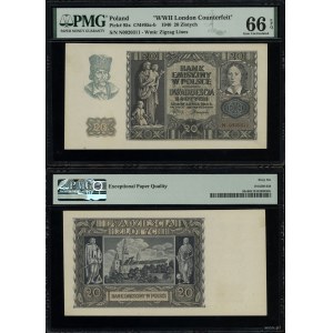 Poland, 20 zlotych, March 1, 1940, N