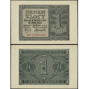 Poland, 1 zloty, August 1, 1941, BD