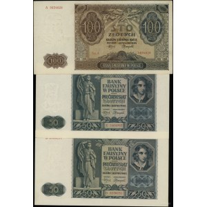 Polska, zestaw 3 banknotów, 1.08.1941