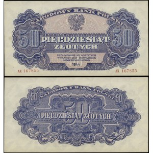 Polska, 50 złotych, 1944, OBOWIĄZKOWE, AX
