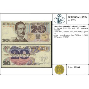 Poland, 20 zlotych, June 1, 1982, AP