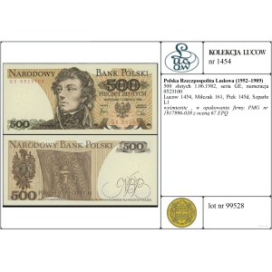 Polonia, 500 zloty, 1° giugno 1982, GE