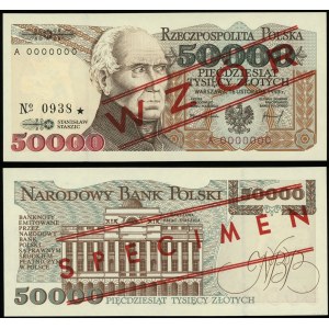 Poland, 50,000 zlotys, November 16, 1993, SAMPLE, A
