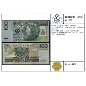 Poland, 100 zlotych, March 25, 1994, DZ