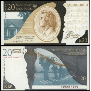 Polska, 20 złotych, 19.03.2009, Chopin