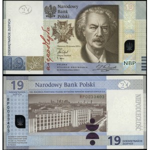 Polonia, 19 zloty, 25 gennaio 2019, Paderewski