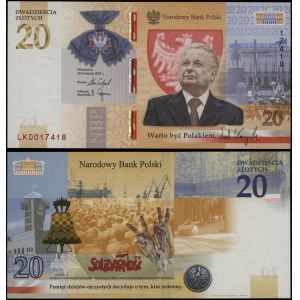 Poland, 20 zlotych, April 10, 2021, Kaczyński