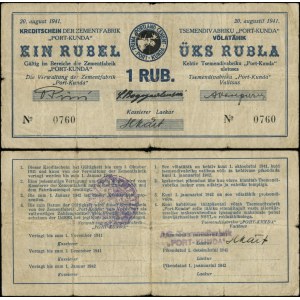 Estonia, 1 rubel, 20.08.1941
