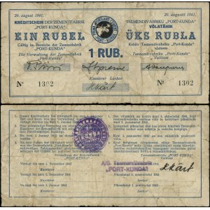 Estonia, 1 ruble, August 20, 1941