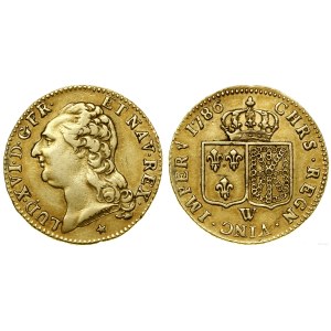 France, Louis d’or with a nude bust, 1786 W, Lille
