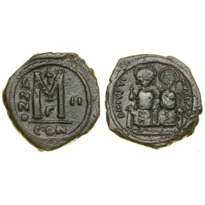 Byzantium, follis, Year 2 (566–567), Constantinople