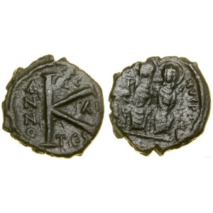 Byzance, 1/2 follis, année 6 (?) (570-571 apr. J.-C.), Thessalonique