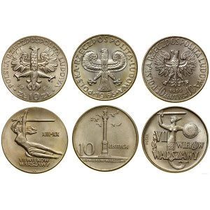 Poland, set: 3 x 10 zlotych, 1965, Warsaw