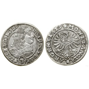 Śląsk, 3 krajcary, 1659, Brzeg lub Legnica