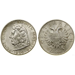 Austria, 2 schillings, 1936, Vienna