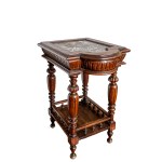 A console table for a samovar with a stone top, 19th-century Russia.