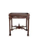 Console table with an openwork shelf, 19th century, Chinoise style, France (?)