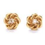 Diamond earrings from the late 20th century